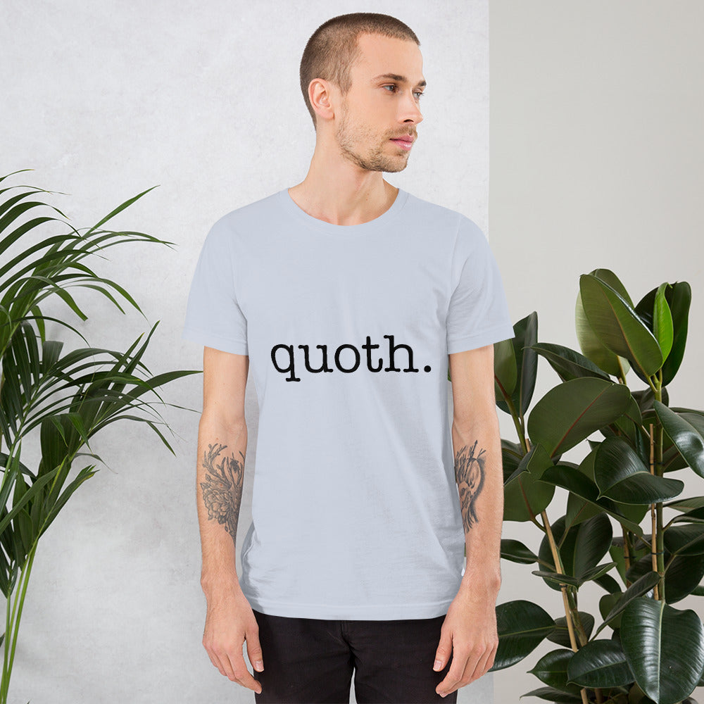 quoth. Tee - Black Text