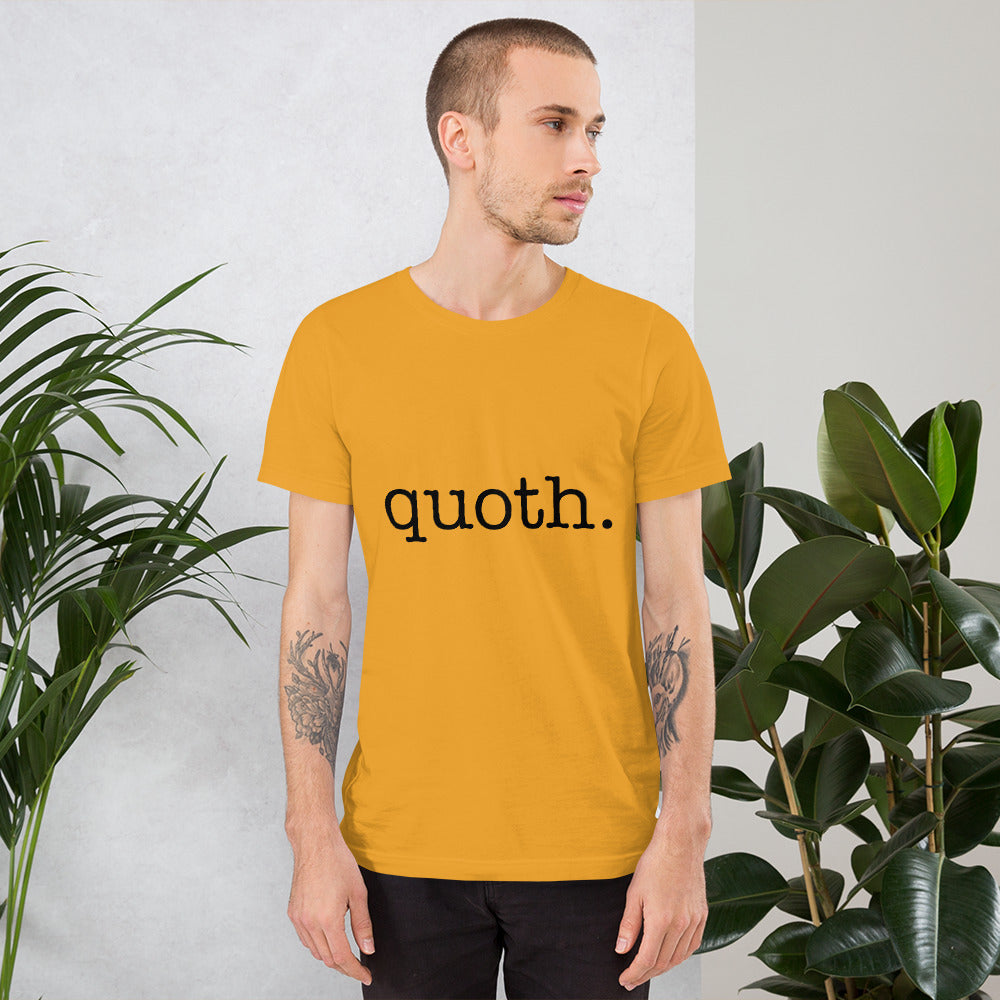 quoth. Tee - Black Text