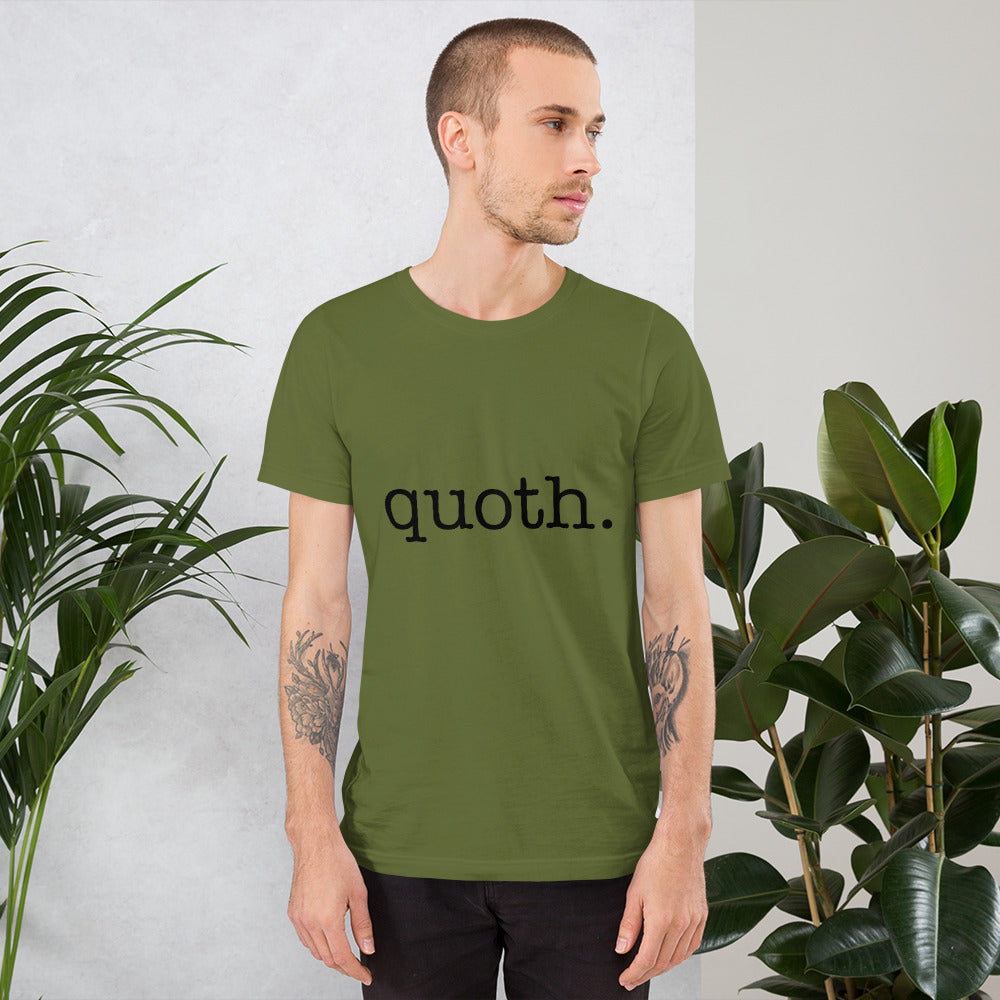 quoth. Tee - Black Text