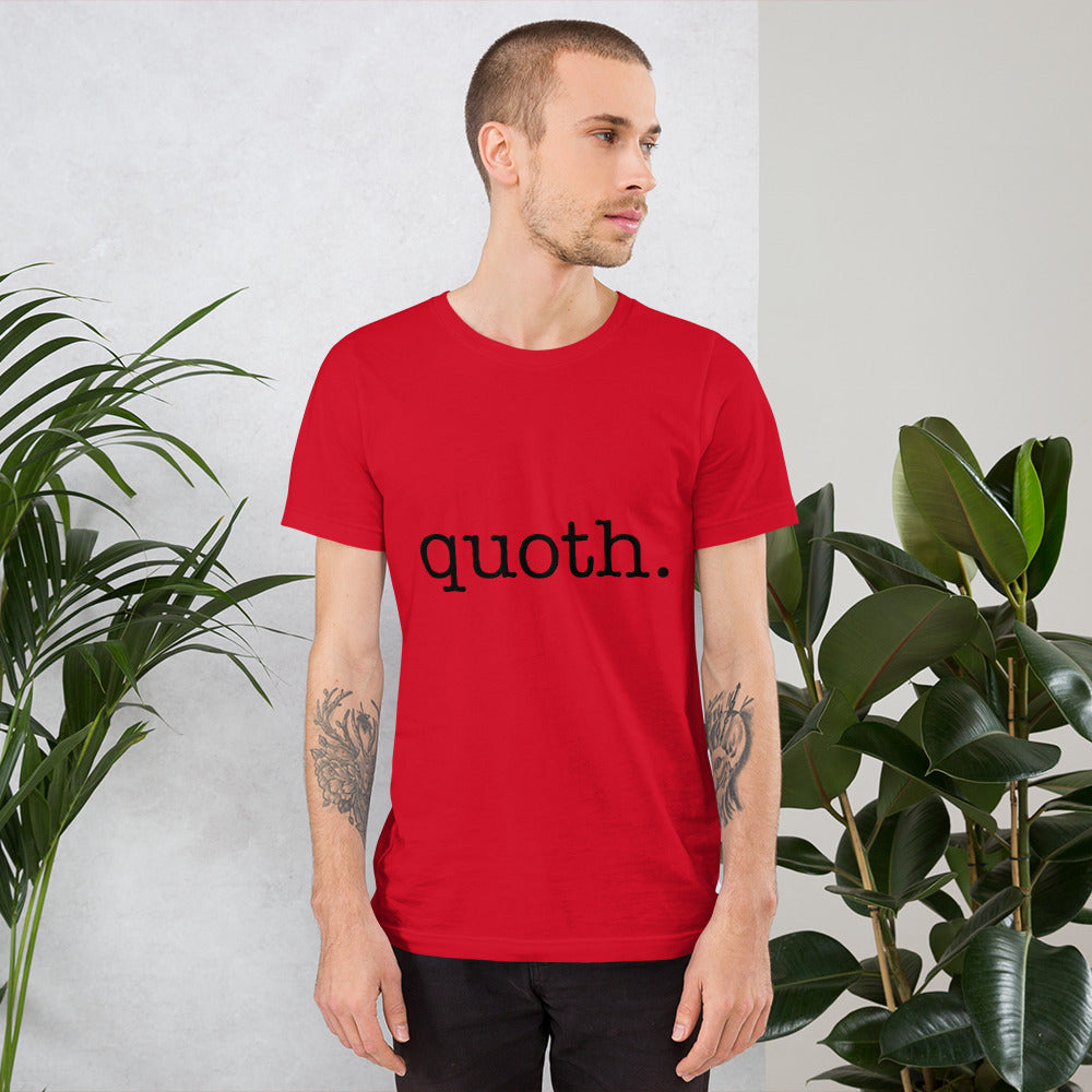 quoth. Tee - Black Text