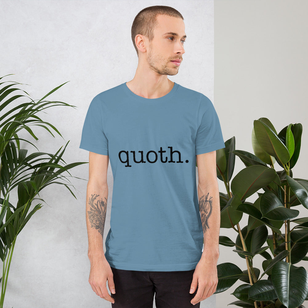 quoth. Tee - Black Text